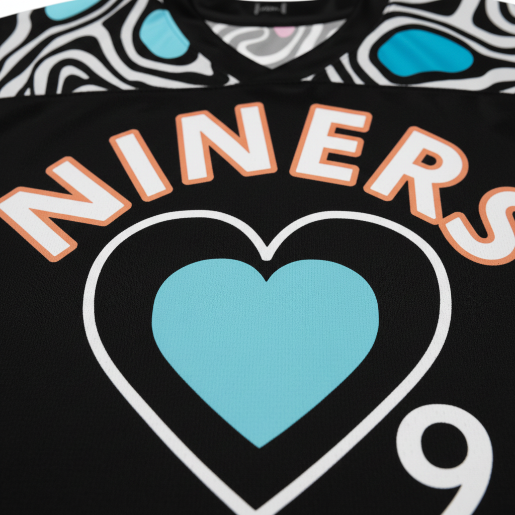 Amore 9ers Jersey - Close-up