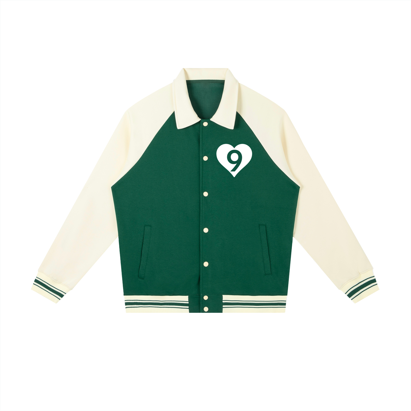 Amore Raglan Sleeve Baseball Jacket