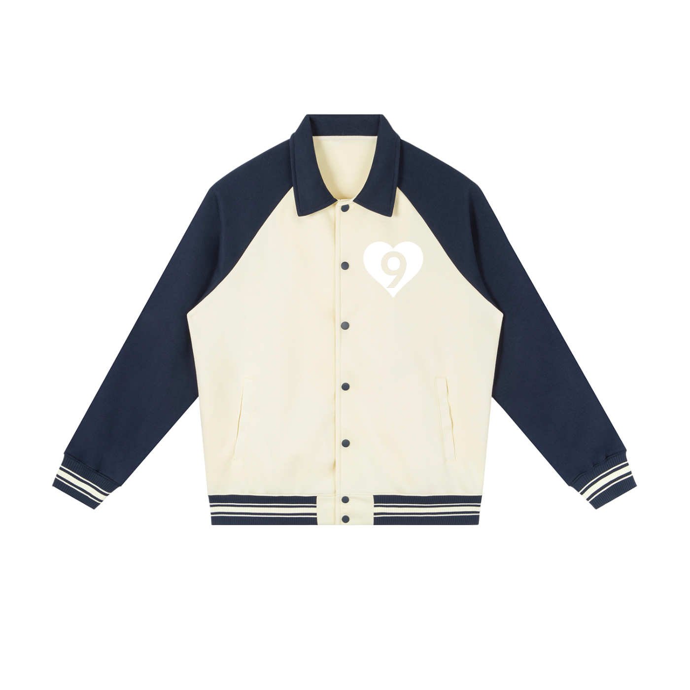 Amore Raglan Sleeve Baseball Jacket