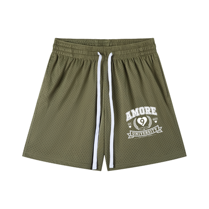 Mesh Drawstring Shorts