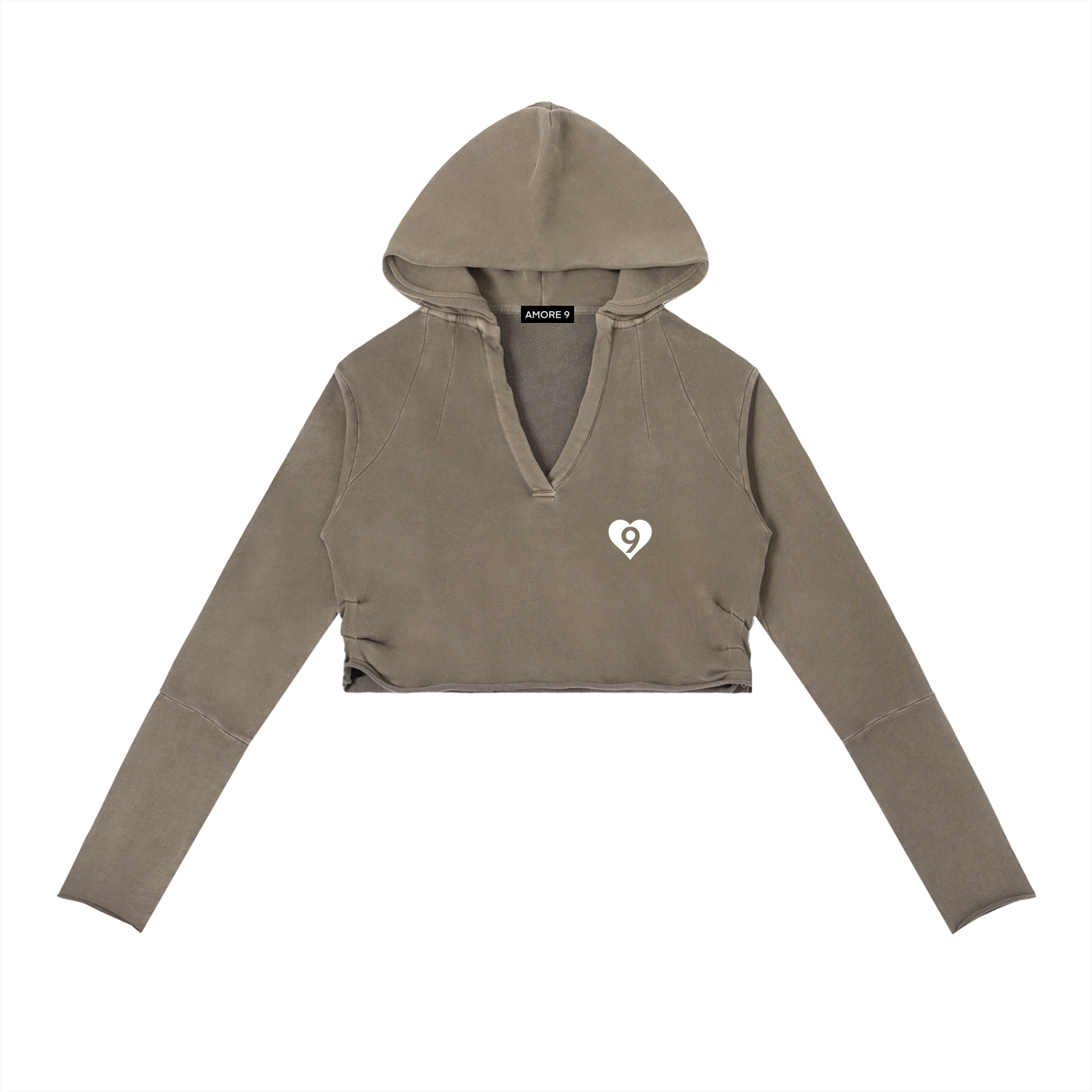 Vintage Washed Raw Edge Hoodie