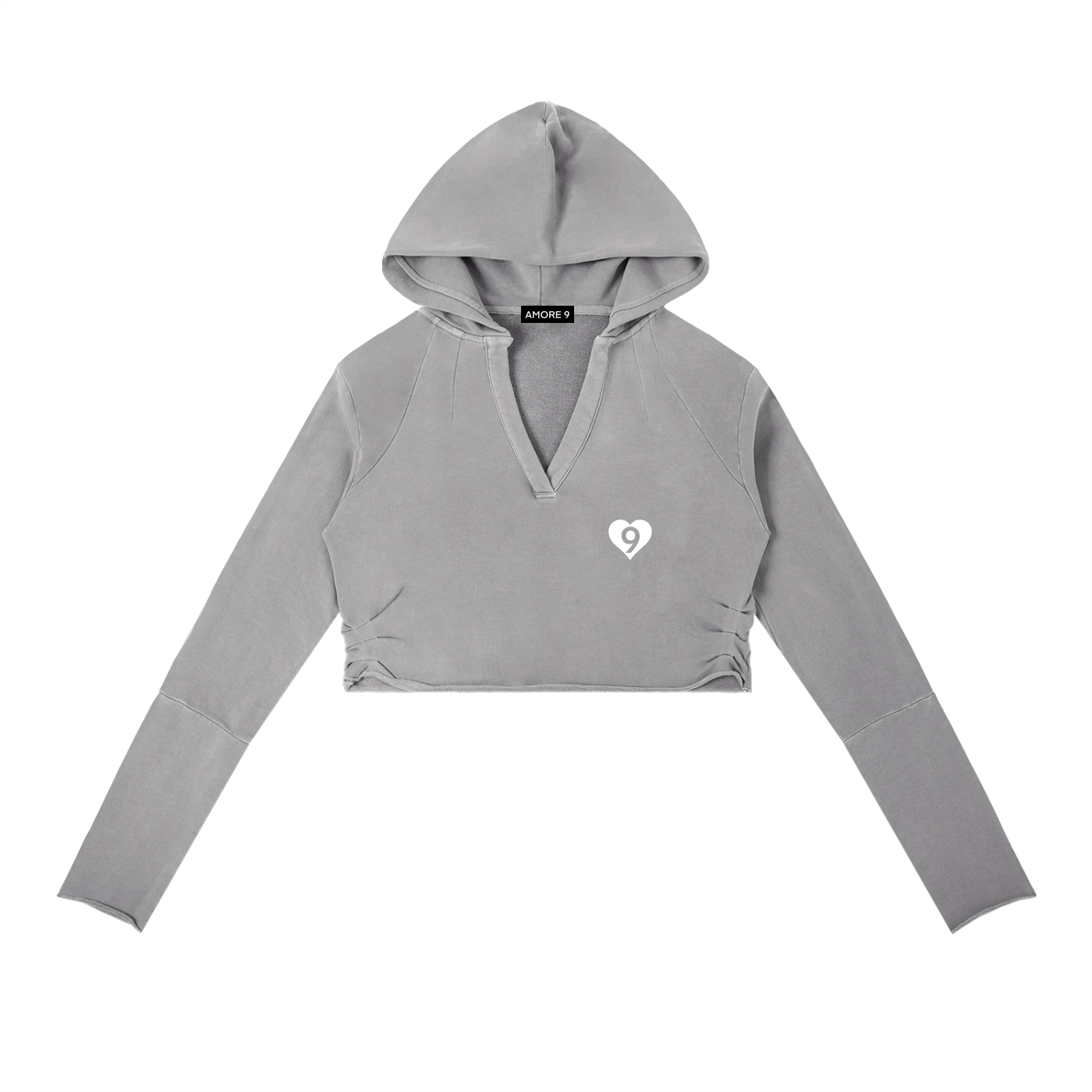 Vintage Washed Raw Edge Hoodie