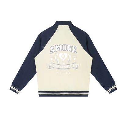 Amore Raglan Sleeve Baseball Jacket