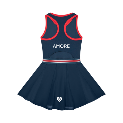 Women's Color Block A-Line Sleeveless Dress