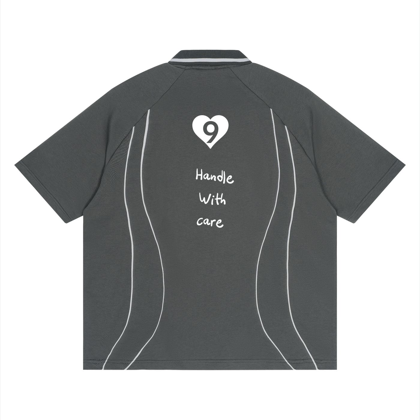 Unisex Raglan Piping Polo Shirt
