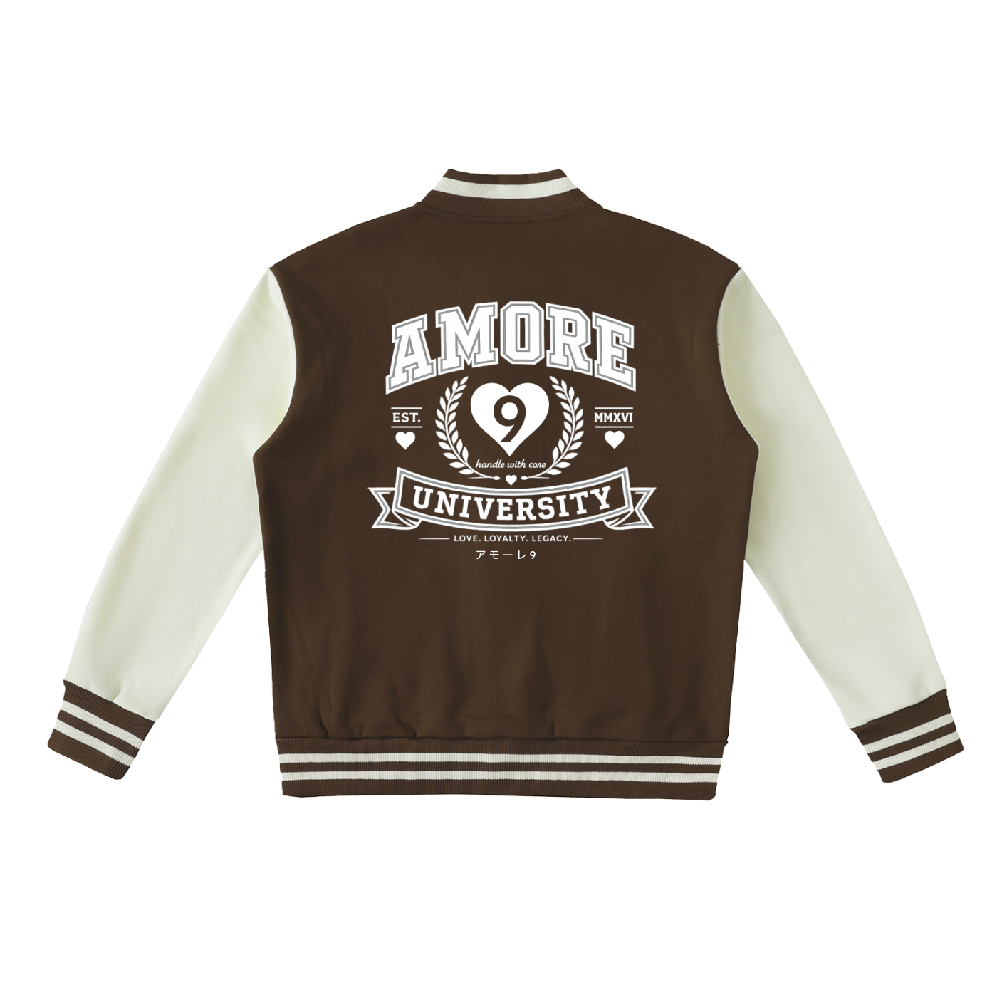 Two-Tone Fleeced Varsity Jacket