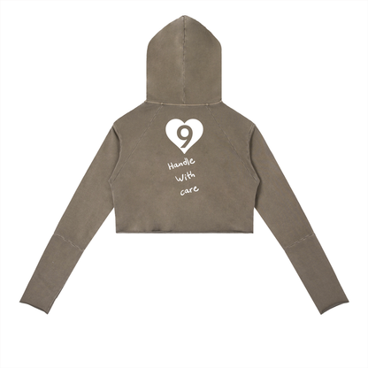 Vintage Washed Raw Edge Hoodie