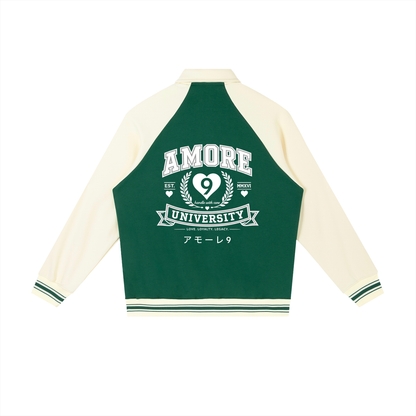 Amore Raglan Sleeve Baseball Jacket