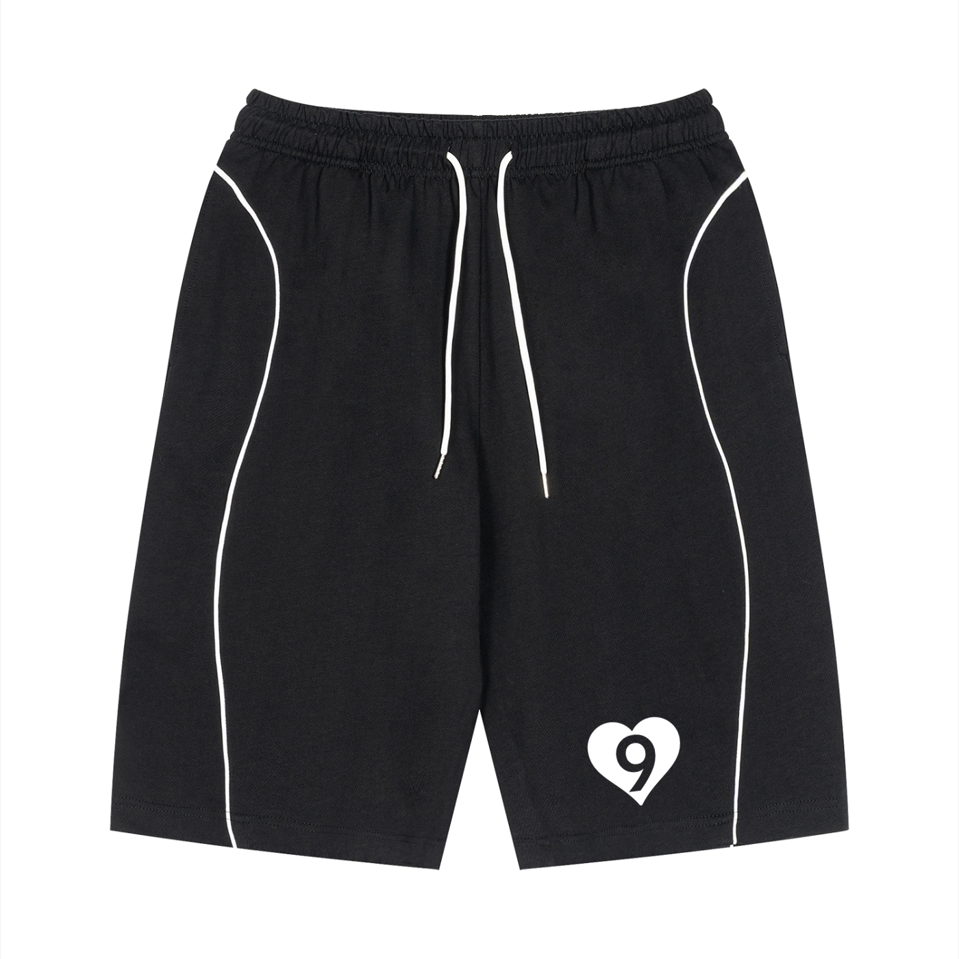 Unisex Piping Drawstring Shorts