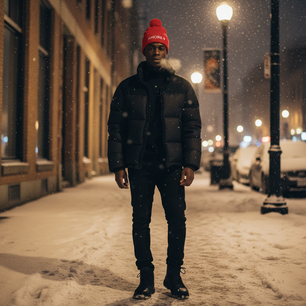 Amore Pom-Pom Beanie - Red