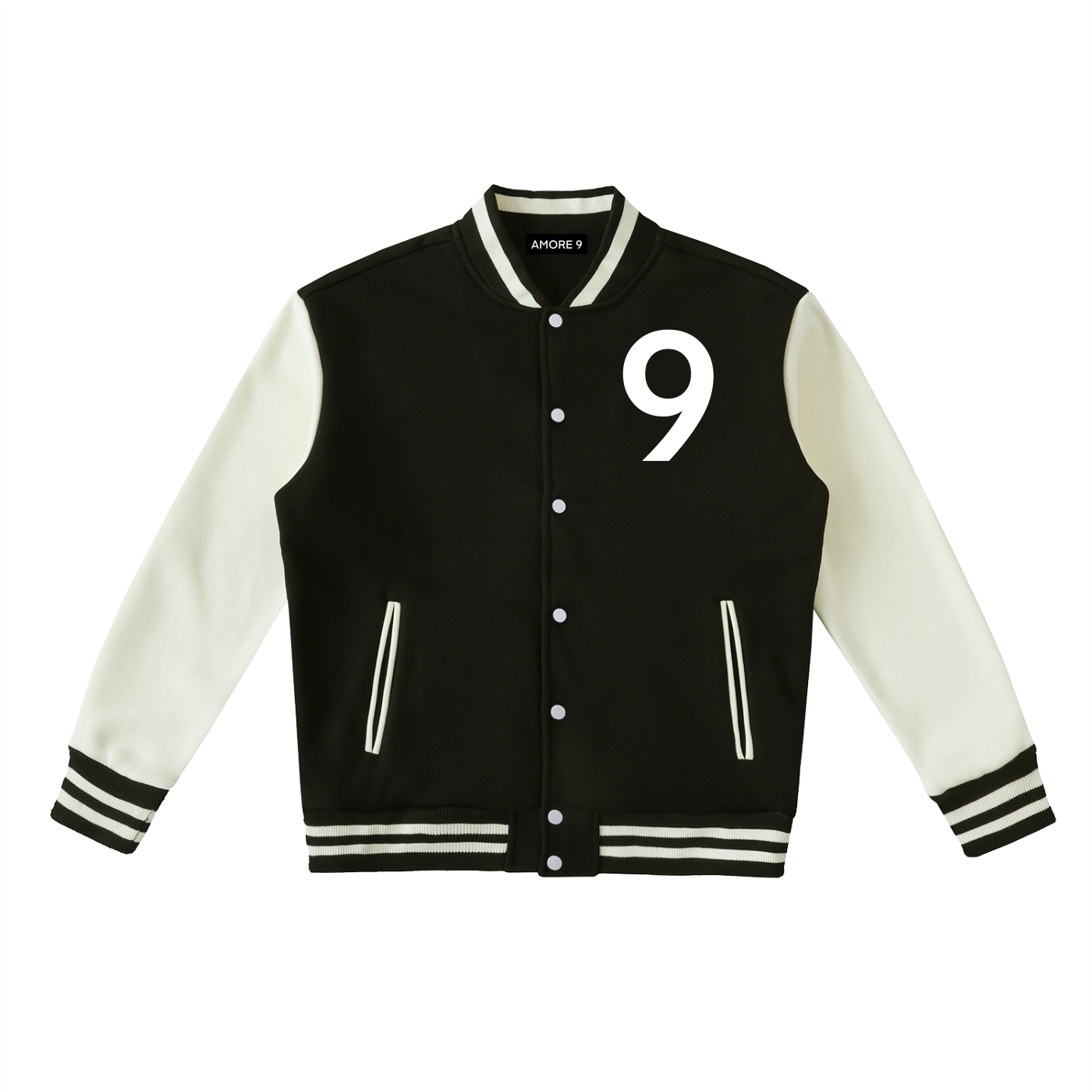 Two-Tone Fleeced Varsity Jacket