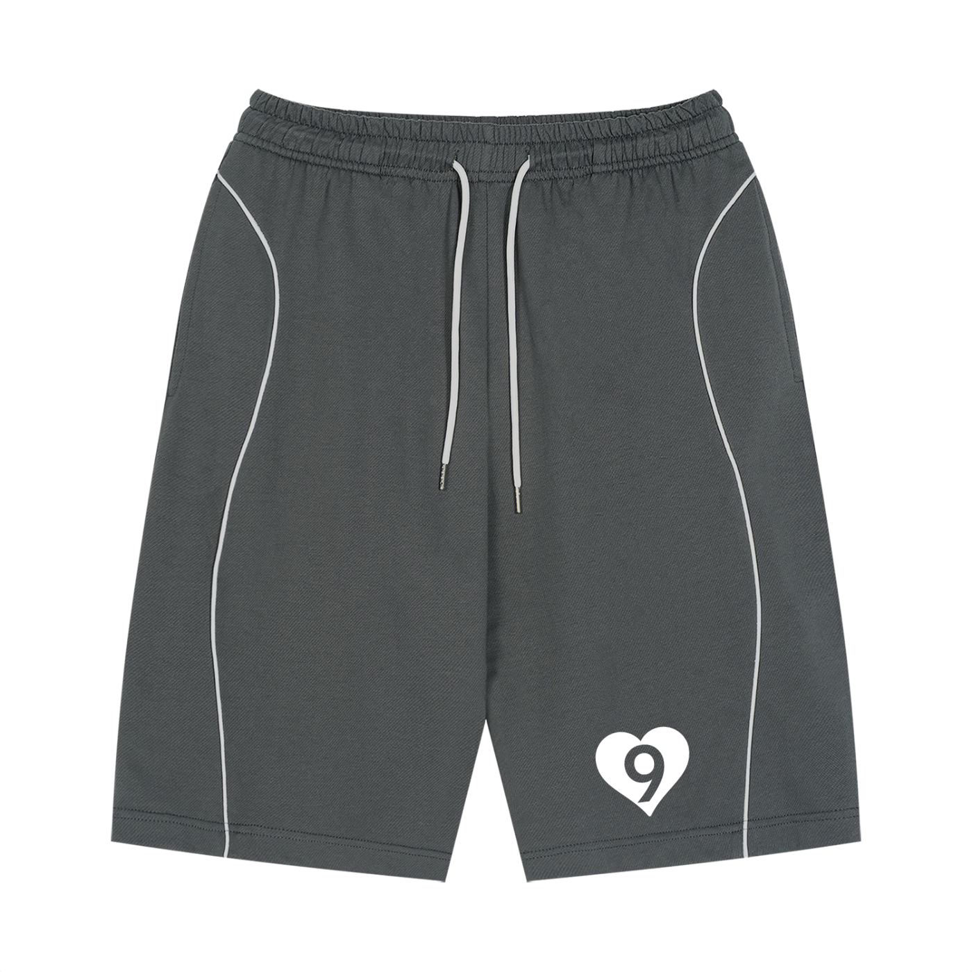 Unisex Piping Drawstring Shorts