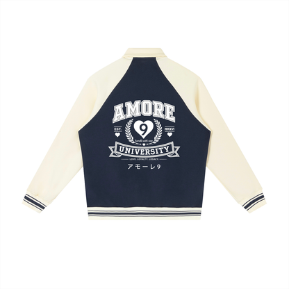 Amore Raglan Sleeve Baseball Jacket