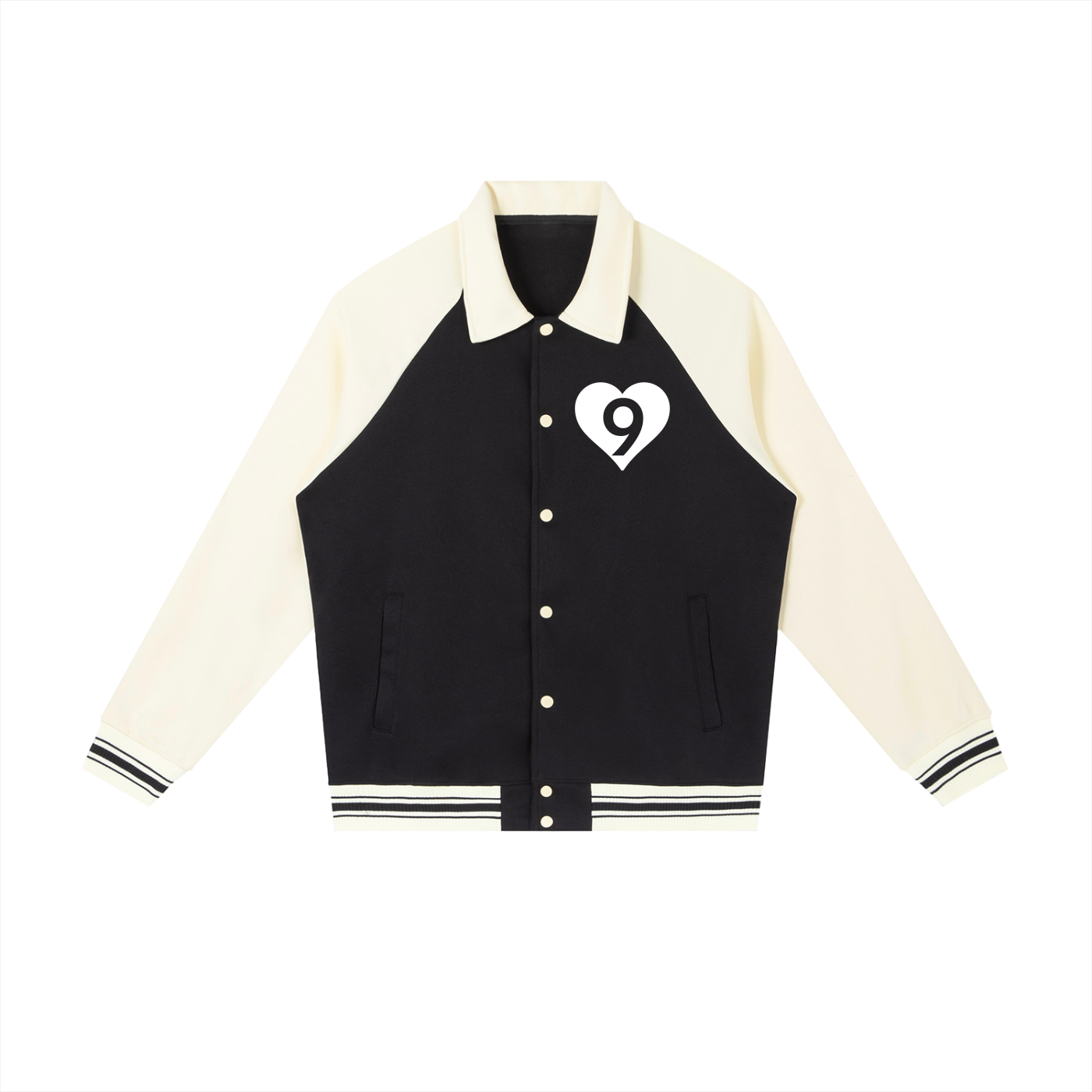 Amore Raglan Sleeve Baseball Jacket