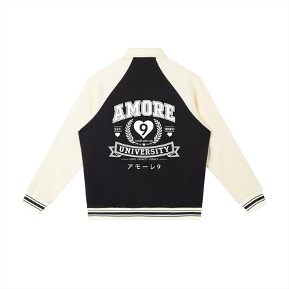 Amore Raglan Sleeve Baseball Jacket