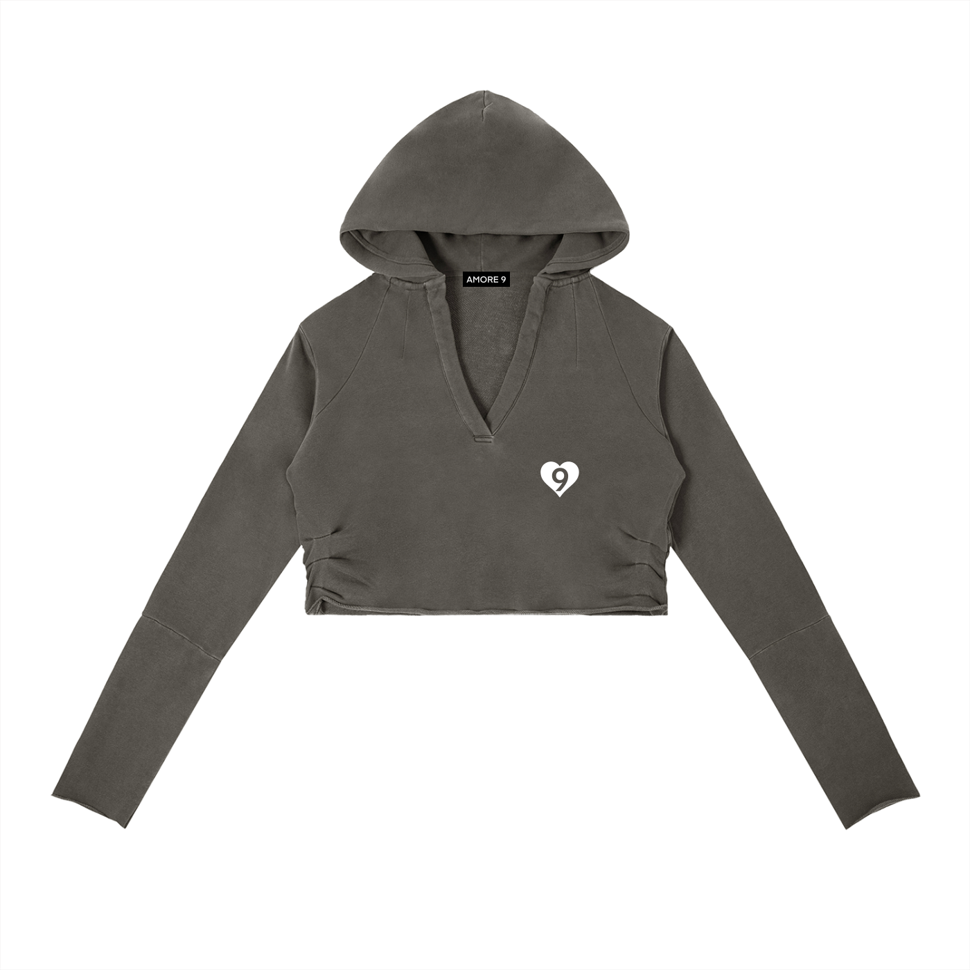 Vintage Washed Raw Edge Hoodie