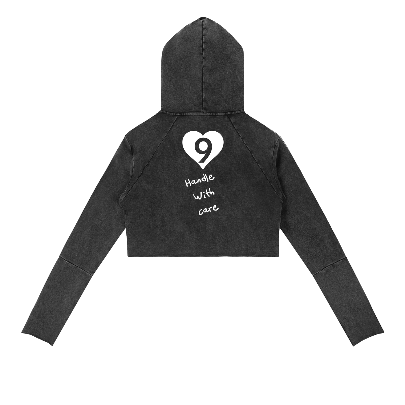 Vintage Washed Raw Edge Hoodie
