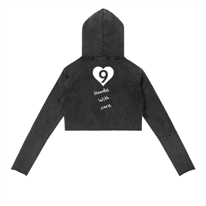 Vintage Washed Raw Edge Hoodie