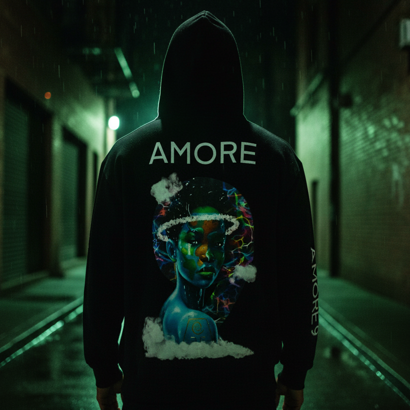 Gaia Hoodie Model - Back