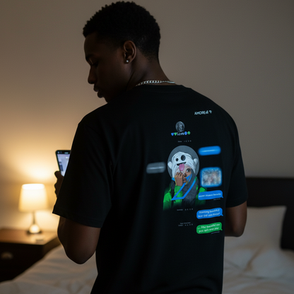 Ghost of Love Tee — Bedroom Lifestyle