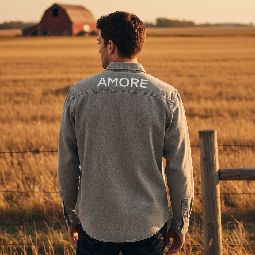 H.W.C. Denim Shirt — Back Lifestyle