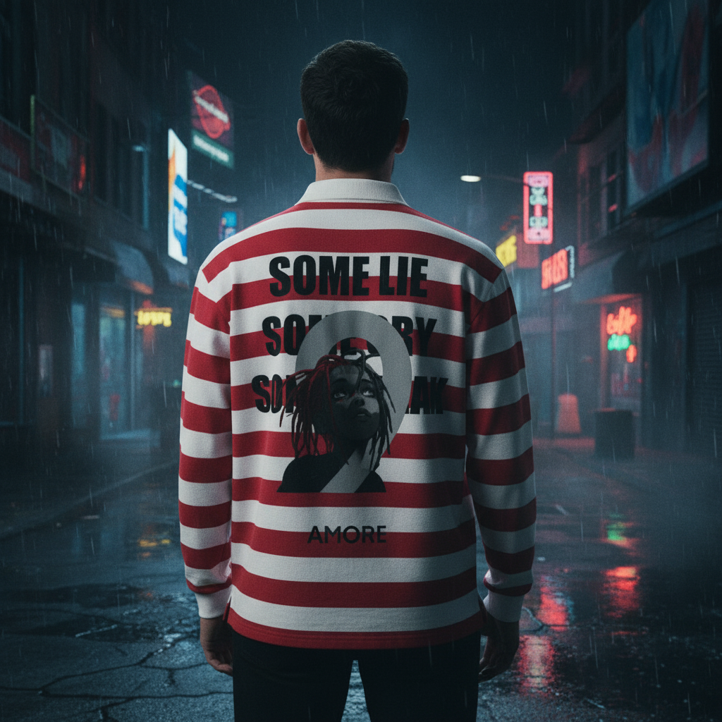 Some Lie Stripe Polo — Back 1:1
