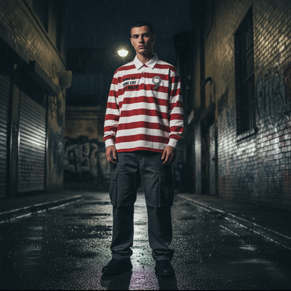 Some Lie Stripe Polo — Front 1:1
