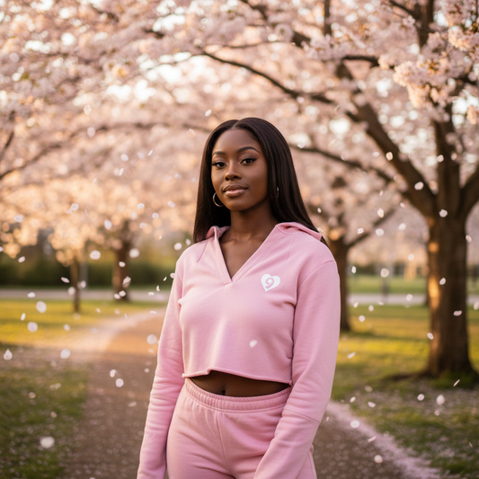Vintage Pink Hoodie - Front 1