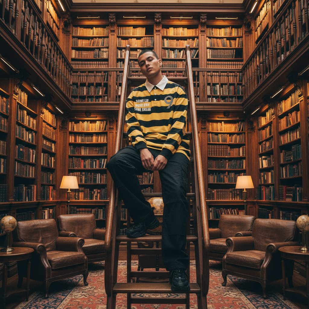 Yellow & Black Polo — Library Front 1:1